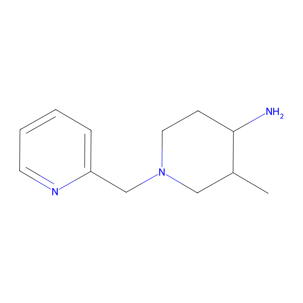 3-Methyl-1-(pyridin-2-ylmethyl)piperidin-4-amine molecular structure, CAS 1250301-26-8