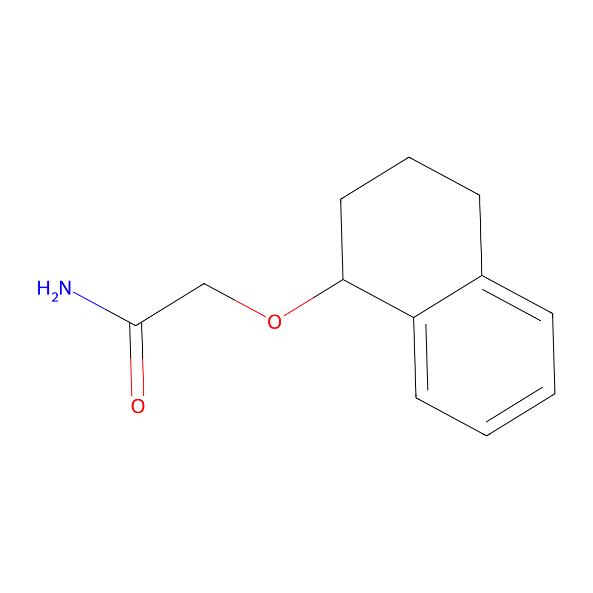 2-(1,2,3,4-Tetrahydronaphthalen-1-yloxy)acetamide molecular structure, CAS 1250301-40-6