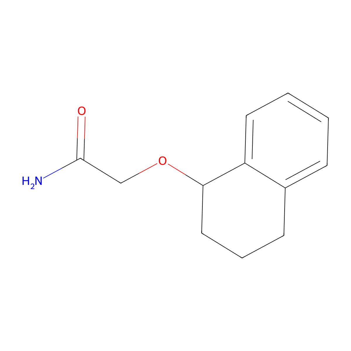 2-(1,2,3,4-Tetrahydronaphthalen-1-yloxy)acetamide molecular structure, CAS 1250301-40-6