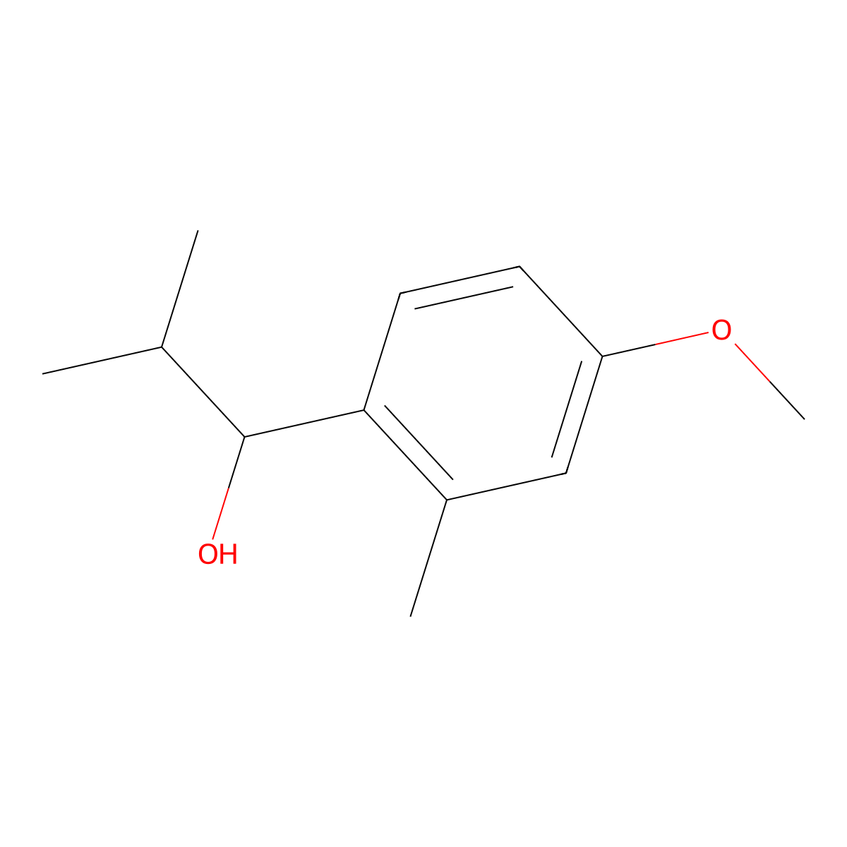 1-(4-Methoxy-2-methylphenyl)-2-methylpropan-1-ol molecular structure, CAS 1250304-31-4