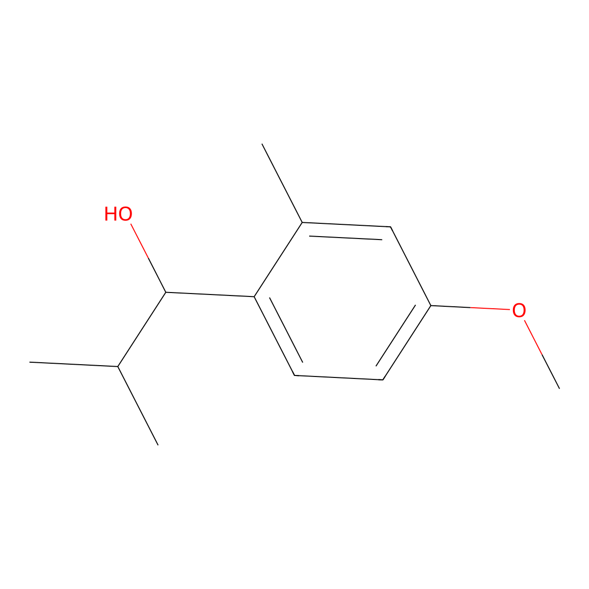 1-(4-Methoxy-2-methylphenyl)-2-methylpropan-1-ol molecular structure, CAS 1250304-31-4
