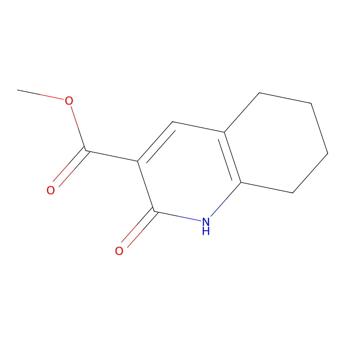 Methyl 2-oxo-5,6,7,8-tetrahydro-1H-quinoline-3-carboxylate molecular structure, CAS 125031-45-0
