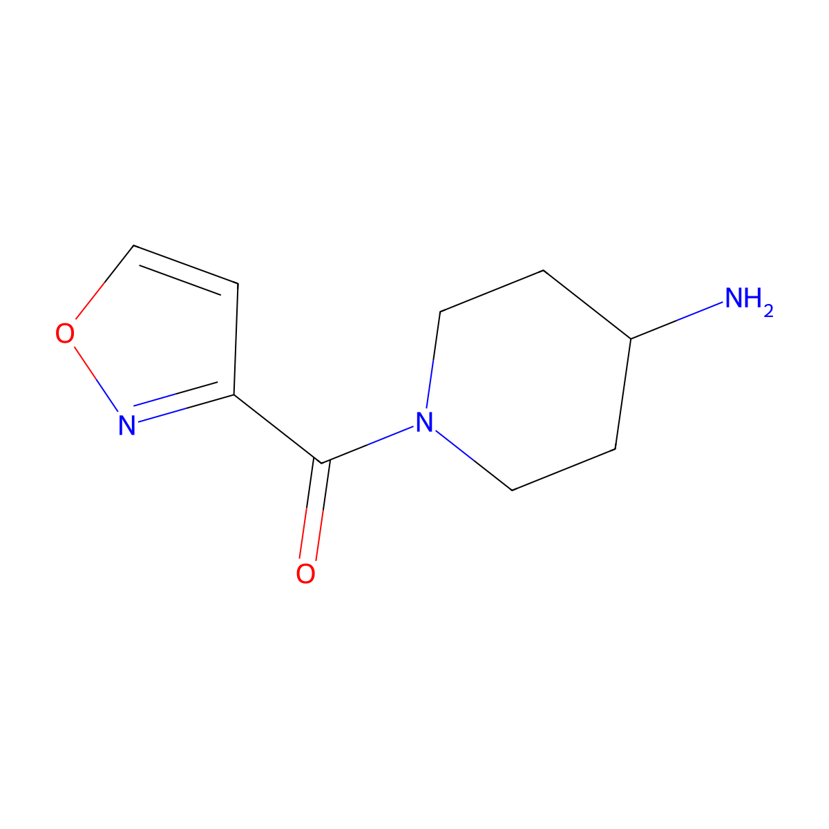 1-(1,2-Oxazole-3-carbonyl)piperidin-4-amine molecular structure, CAS 1250312-12-9