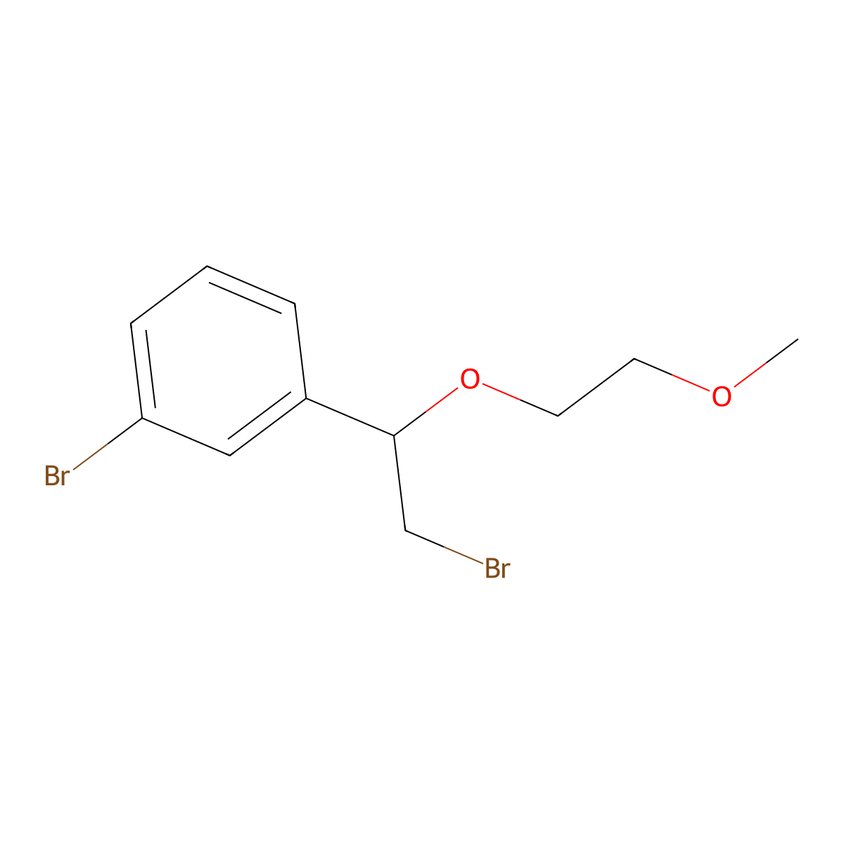 1-Bromo-3-[2-bromo-1-(2-methoxyethoxy)ethyl]benzene molecular structure, CAS 1250313-58-6
