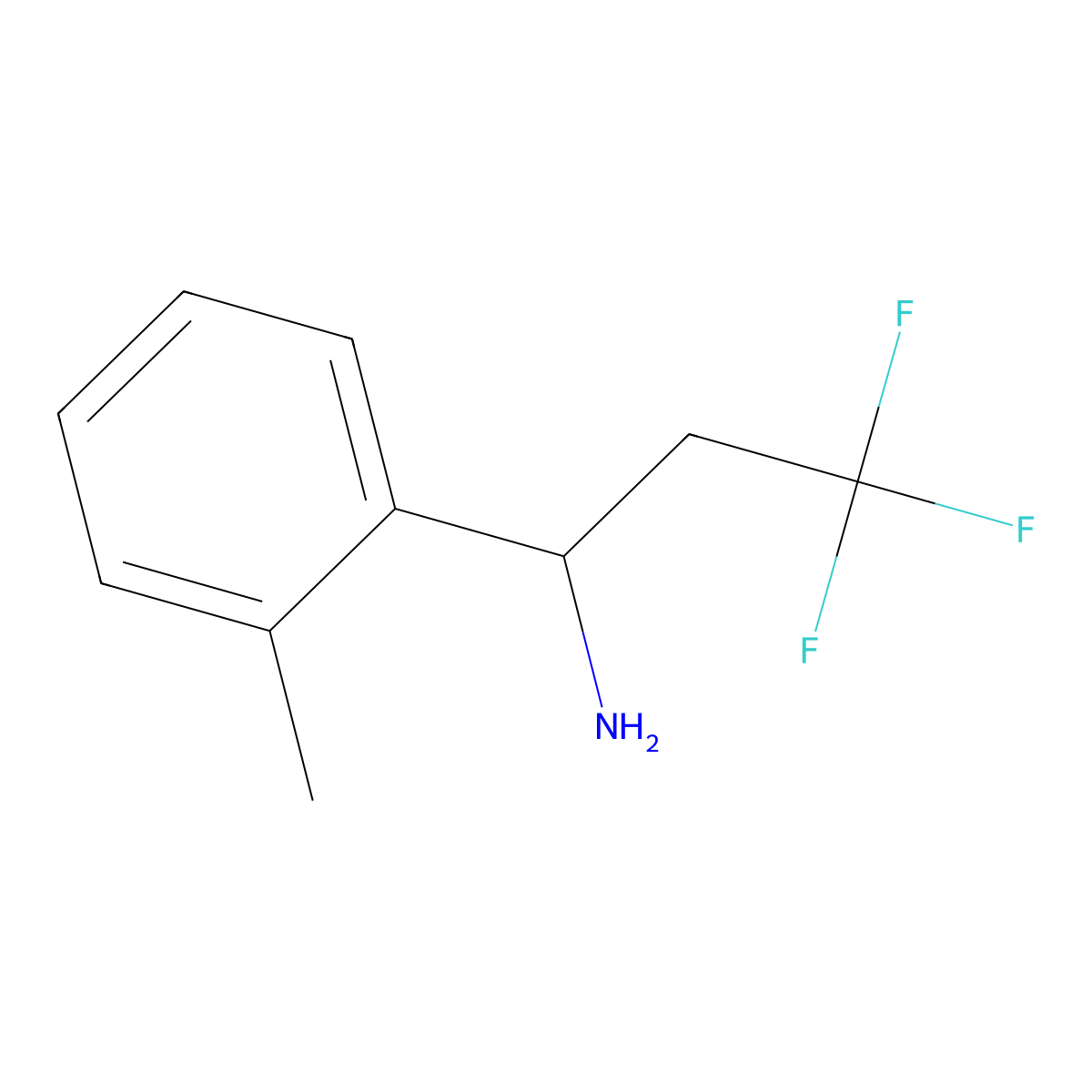 3,3,3-Trifluoro-1-(2-methylphenyl)propan-1-amine molecular structure, CAS 1250314-82-9