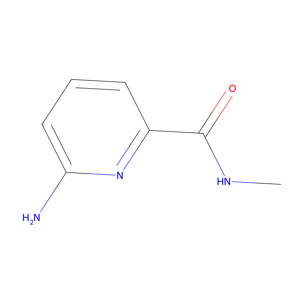6-amino-N-methylpyridine-2-carboxamide molecular structure, CAS 1250316-47-2