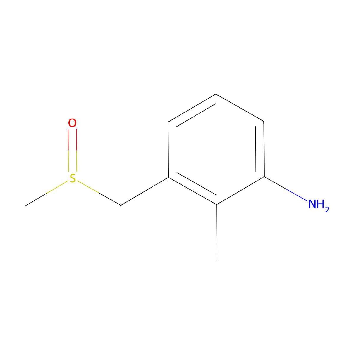3-(Methanesulfinylmethyl)-2-methylaniline molecular structure, CAS 1250316-56-3