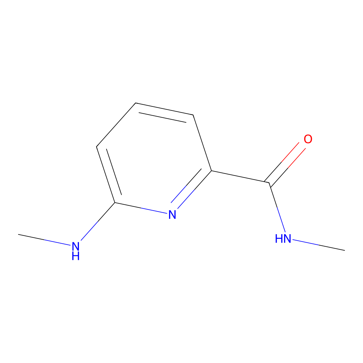 N-methyl-6-(methylamino)pyridine-2-carboxamide molecular structure, CAS 1250317-57-7