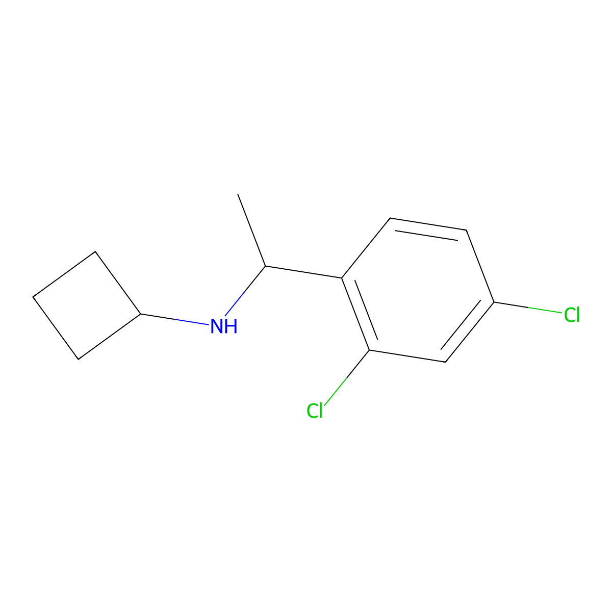 N-[1-(2,4-dichlorophenyl)ethyl]cyclobutanamine molecular structure, CAS 1250319-71-1