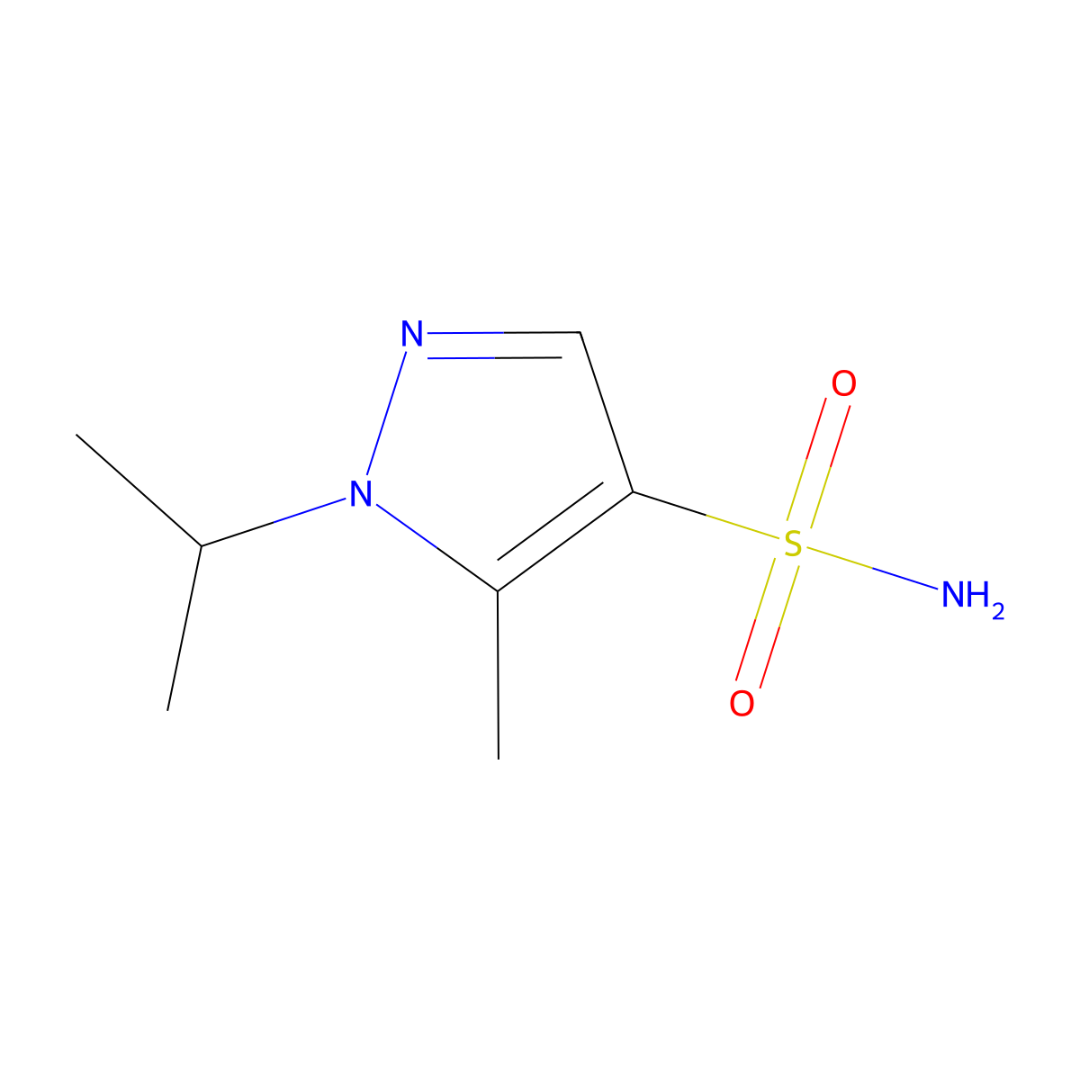 1-Isopropyl-5-methyl-1h-pyrazole-4-sulfonamide molecular structure, CAS 1250322-88-3