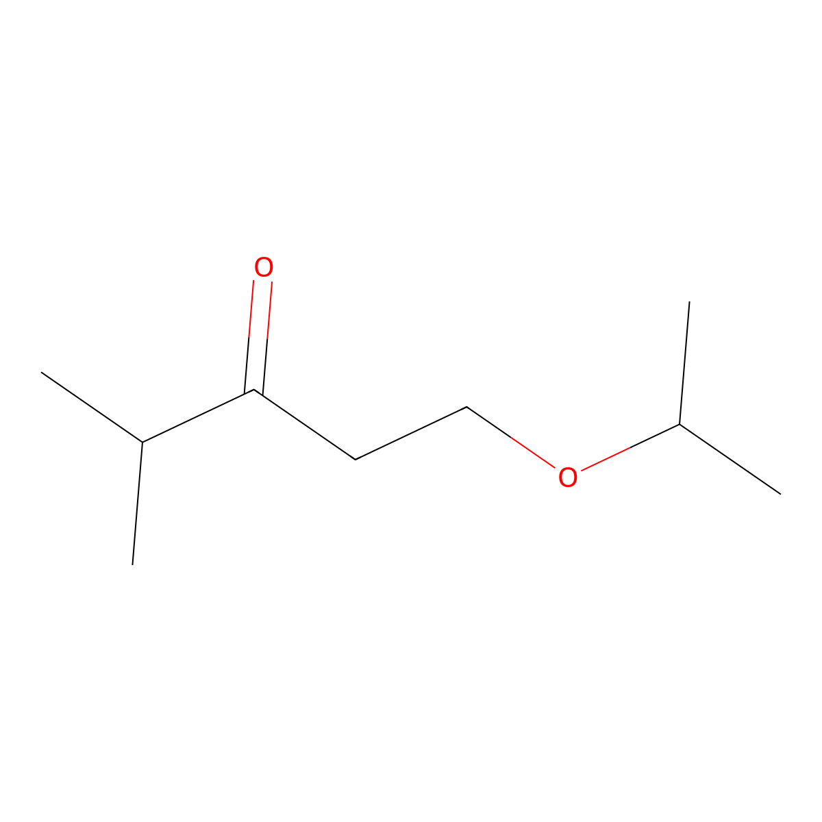 4-Methyl-1-(propan-2-yloxy)pentan-3-one molecular structure, CAS 1250322-96-3