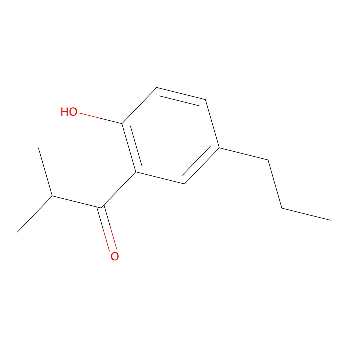 1-(2-Hydroxy-5-propylphenyl)-2-methylpropan-1-one molecular structure, CAS 1250325-16-6