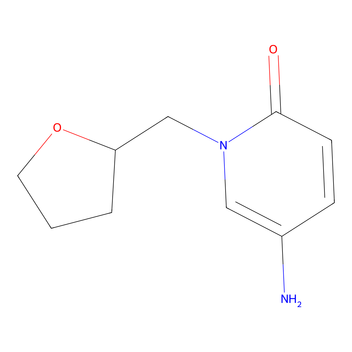 5-Amino-1-(oxolan-2-ylmethyl)-1,2-dihydropyridin-2-one molecular structure, CAS 1250326-02-3