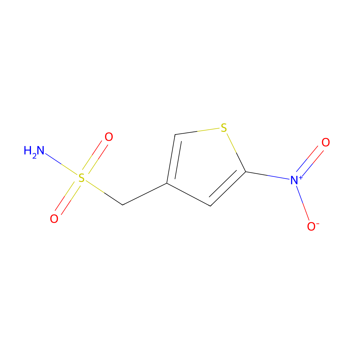 (5-Nitrothiophen-3-yl)methanesulfonamide molecular structure, CAS 1250326-89-6