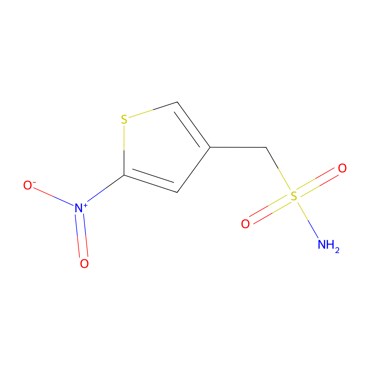 (5-Nitrothiophen-3-yl)methanesulfonamide molecular structure, CAS 1250326-89-6