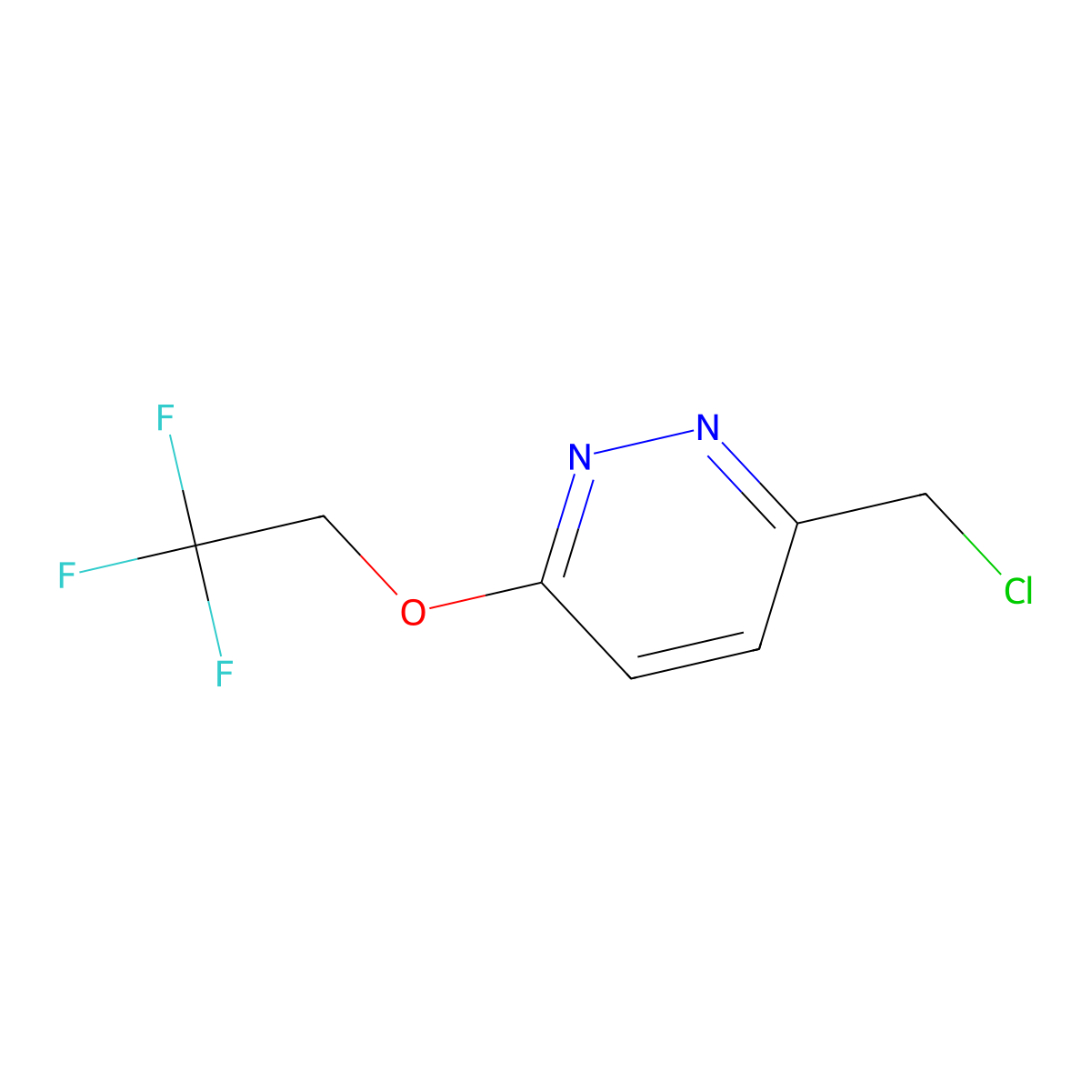 3-(Chloromethyl)-6-(2,2,2-trifluoroethoxy)pyridazine molecular structure, CAS 1250327-94-6