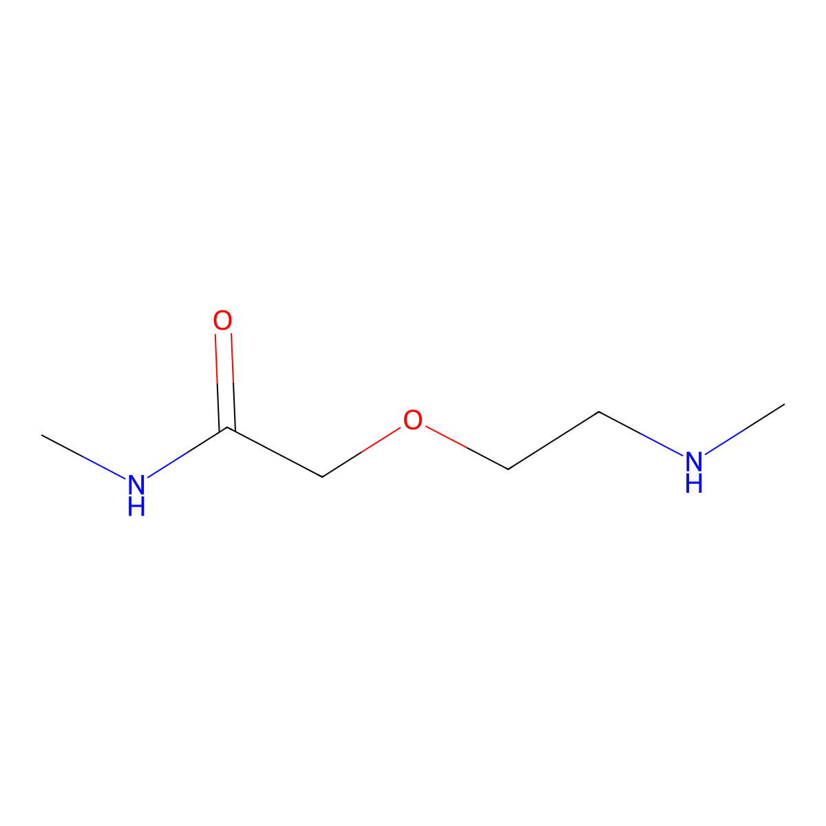 N-methyl-2-[2-(methylamino)ethoxy]acetamide molecular structure, CAS 1250328-25-6