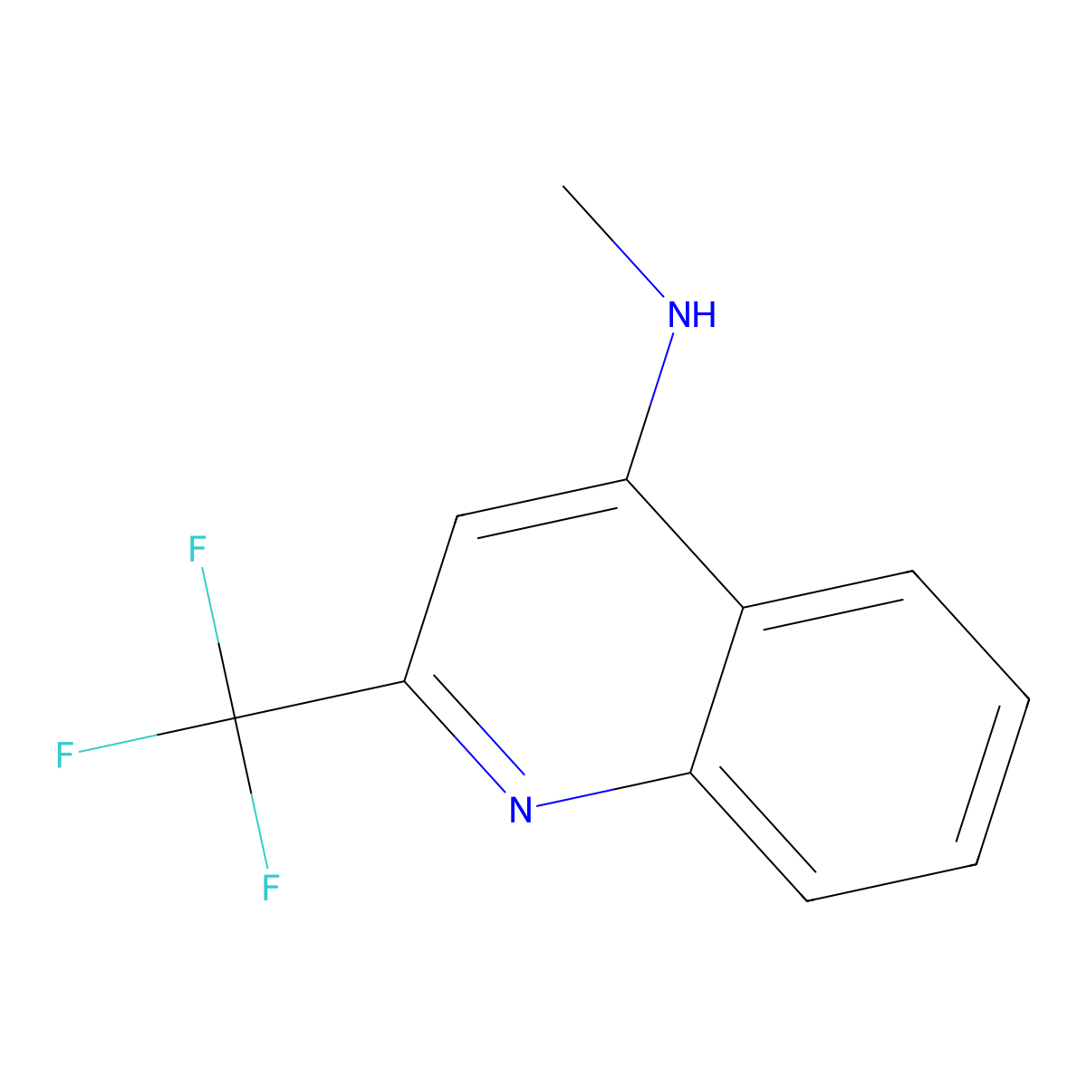 N-methyl-2-(trifluoromethyl)quinolin-4-amine molecular structure, CAS 1250329-02-2