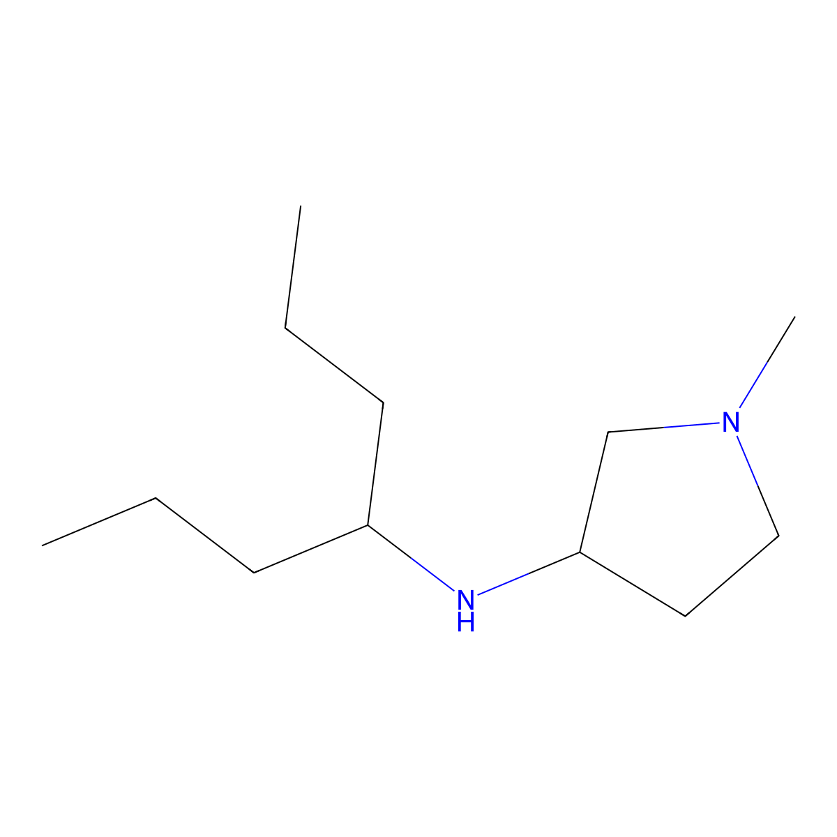 N-(Heptan-4-yl)-1-methylpyrrolidin-3-amine molecular structure, CAS 1250329-55-5