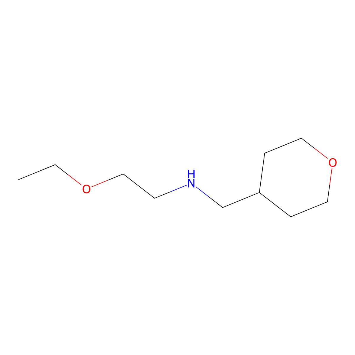 (2-Ethoxyethyl)[(oxan-4-yl)methyl]amine molecular structure, CAS 1250342-33-6