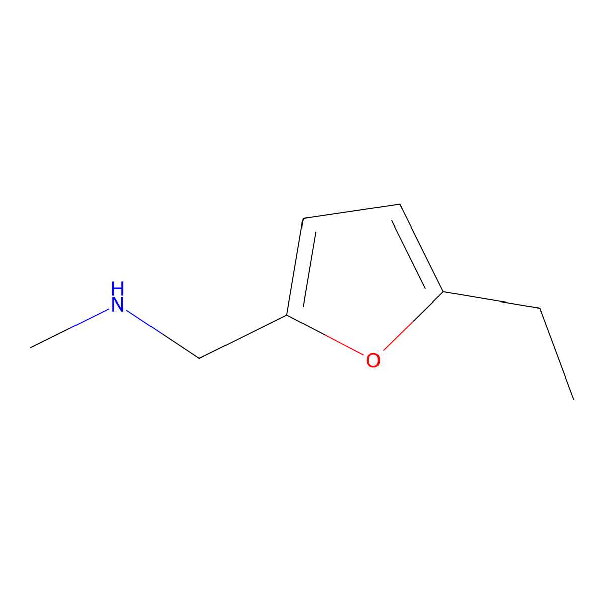 [(5-Ethylfuran-2-yl)methyl](methyl)amine molecular structure, CAS 1250345-13-1