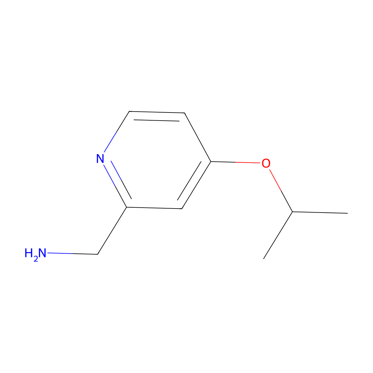 [4-(Propan-2-yloxy)pyridin-2-yl]methanamine molecular structure, CAS 1250345-56-2