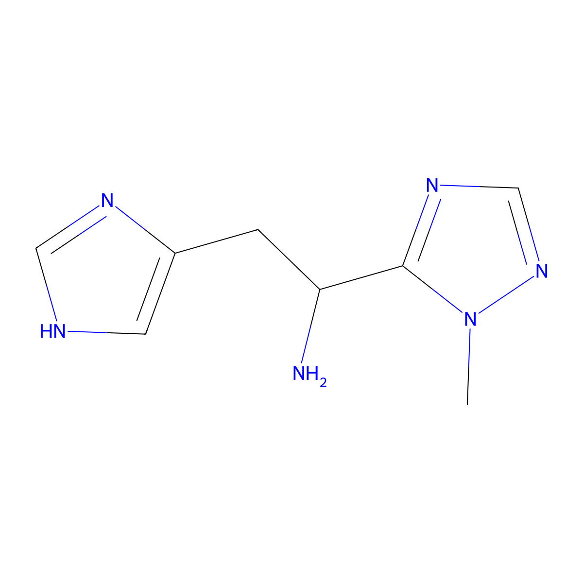 2-(1h-Imidazol-4-yl)-1-(1-methyl-1h-1,2,4-triazol-5-yl)ethan-1-amine molecular structure, CAS 1250347-73-9