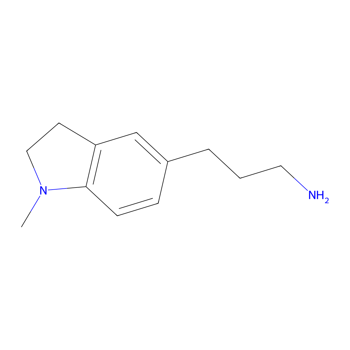 3-(1-Methylindolin-5-yl)propan-1-amine molecular structure, CAS 1250348-09-4