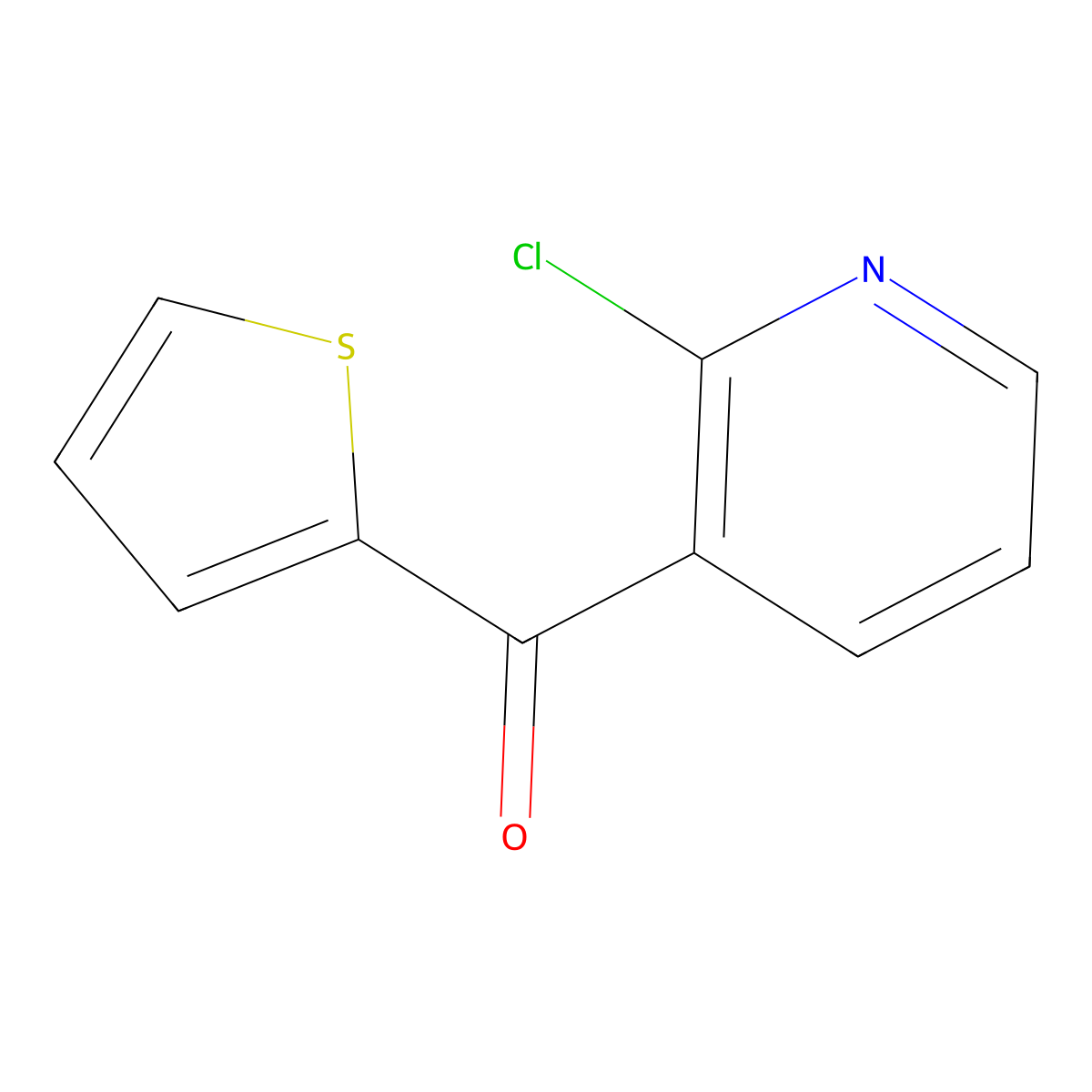 2-Chloro-3-(2-thenoyl)pyridine molecular structure, CAS 125035-34-9