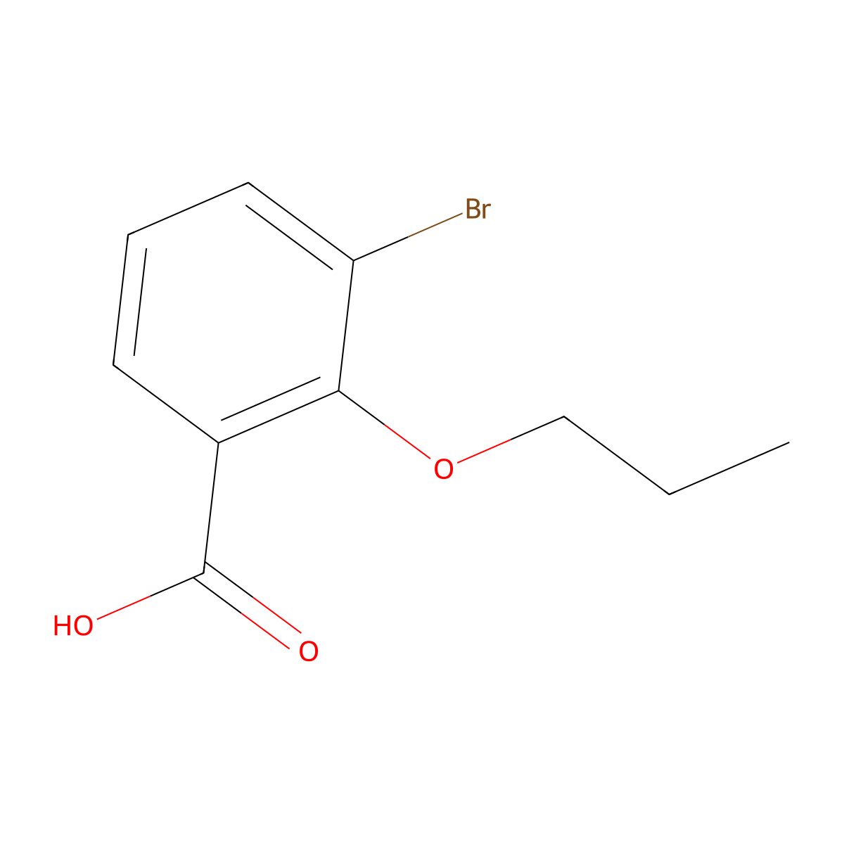 3-Bromo-2-propoxybenzoic acid molecular structure, CAS 1250352-89-6