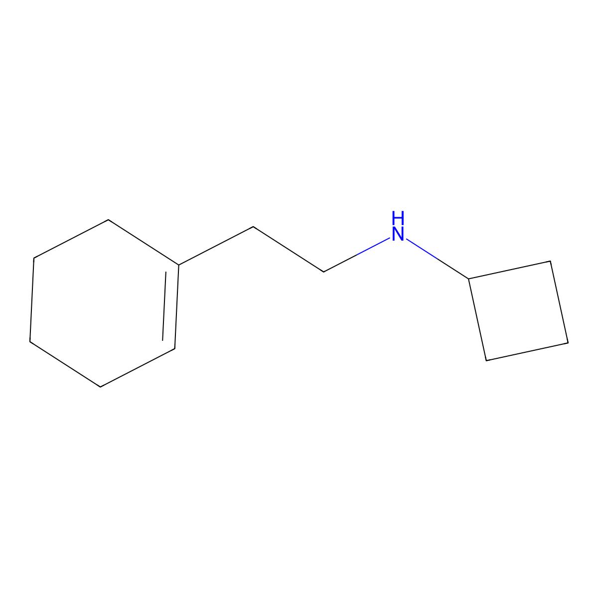 N-[2-(Cyclohex-1-en-1-yl)ethyl]cyclobutanamine molecular structure, CAS 1250353-71-9