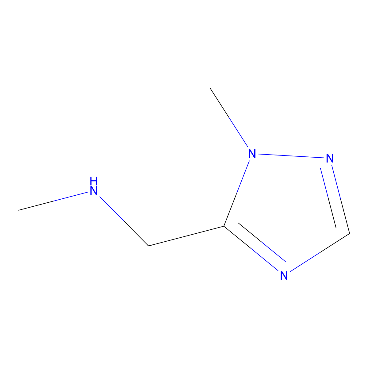 methyl[(1-methyl-1H-1,2,4-triazol-5-yl)methyl]amine molecular structure, CAS 1250355-24-8
