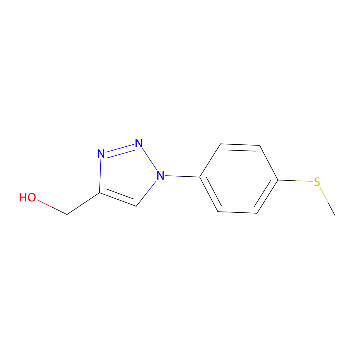 {1-[4-(methylsulfanyl)phenyl]-1H-1,2,3-triazol-4-yl}methanol molecular structure, CAS 1250359-45-5