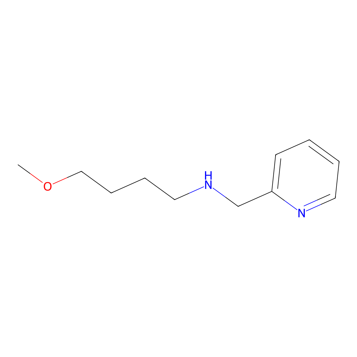 (4-Methoxybutyl)[(pyridin-2-yl)methyl]amine molecular structure, CAS 1250361-13-7