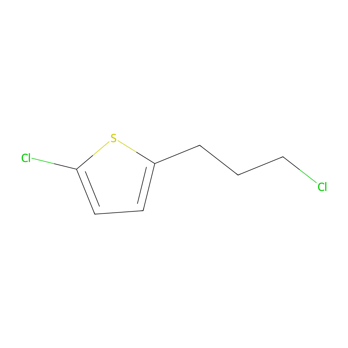 2-Chloro-5-(3-chloropropyl)thiophene molecular structure, CAS 1250362-60-7