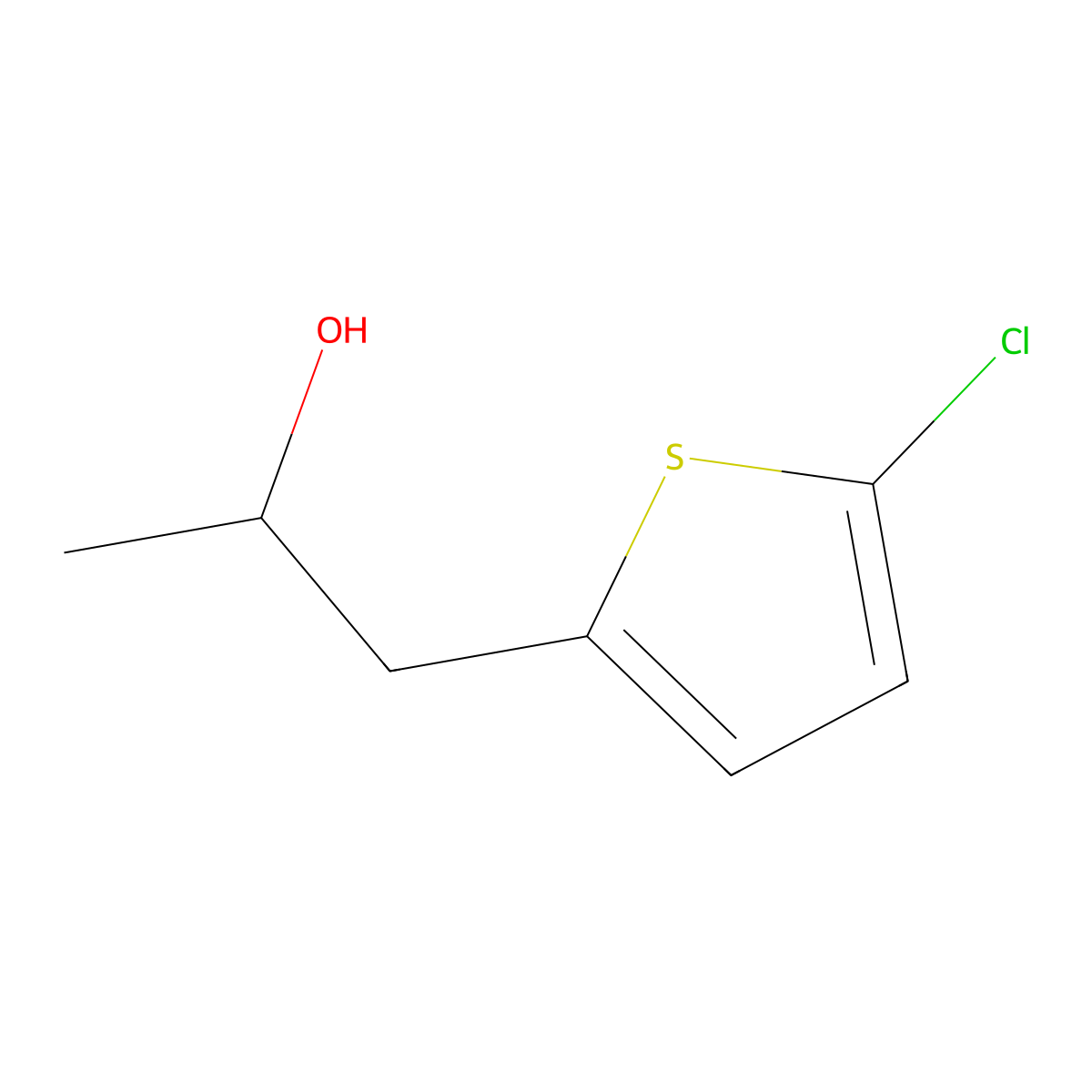 1-(5-Chlorothiophen-2-yl)propan-2-ol molecular structure, CAS 1250362-69-6