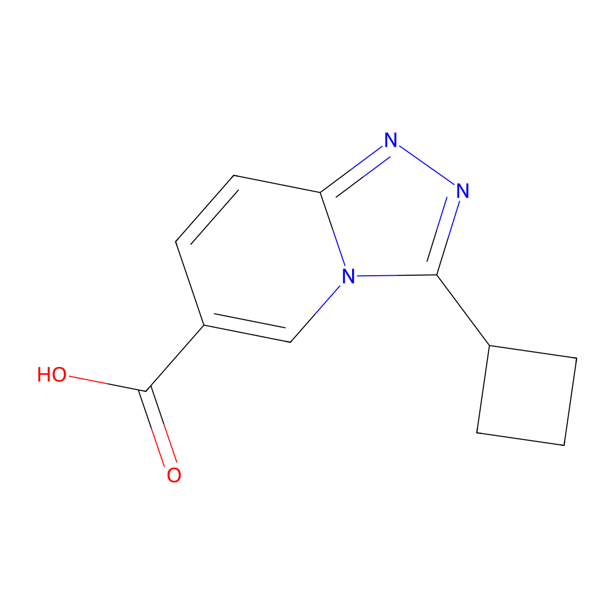 3-Cyclobutyl-[1,2,4]triazolo[4,3-a]pyridine-6-carboxylic acid molecular structure, CAS 1250363-15-5