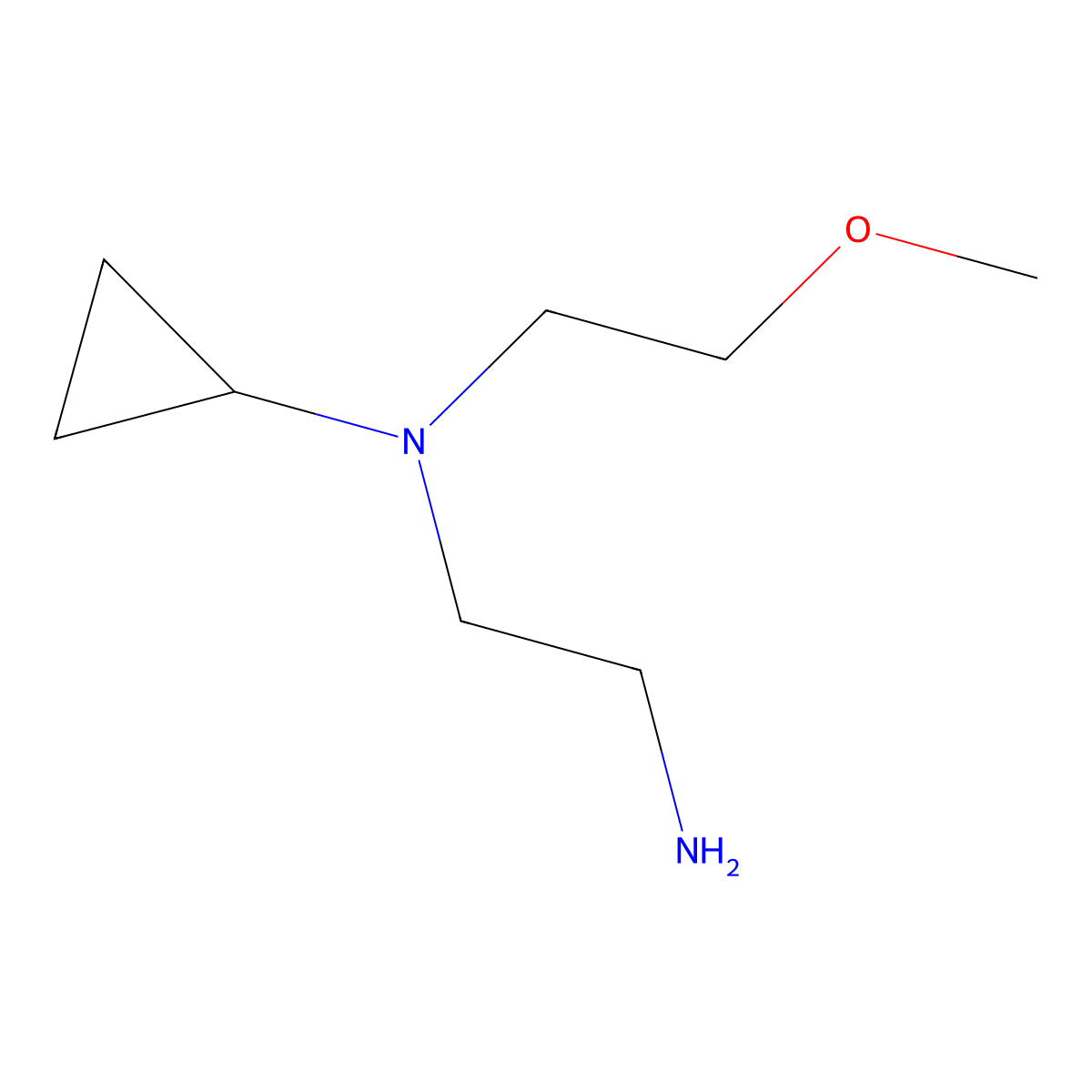 N-(2-aminoethyl)-N-(2-methoxyethyl)cyclopropanamine molecular structure, CAS 1250363-22-4