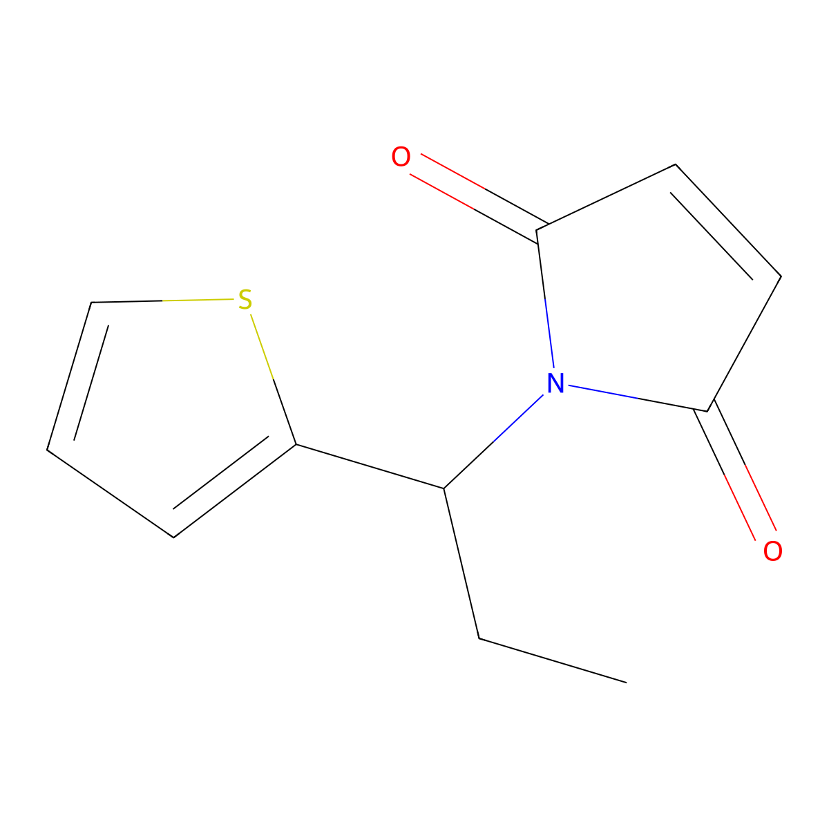 1-[1-(2-Thienyl)propyl]-1H-pyrrole-2,5-dione molecular structure, CAS 1250363-77-9