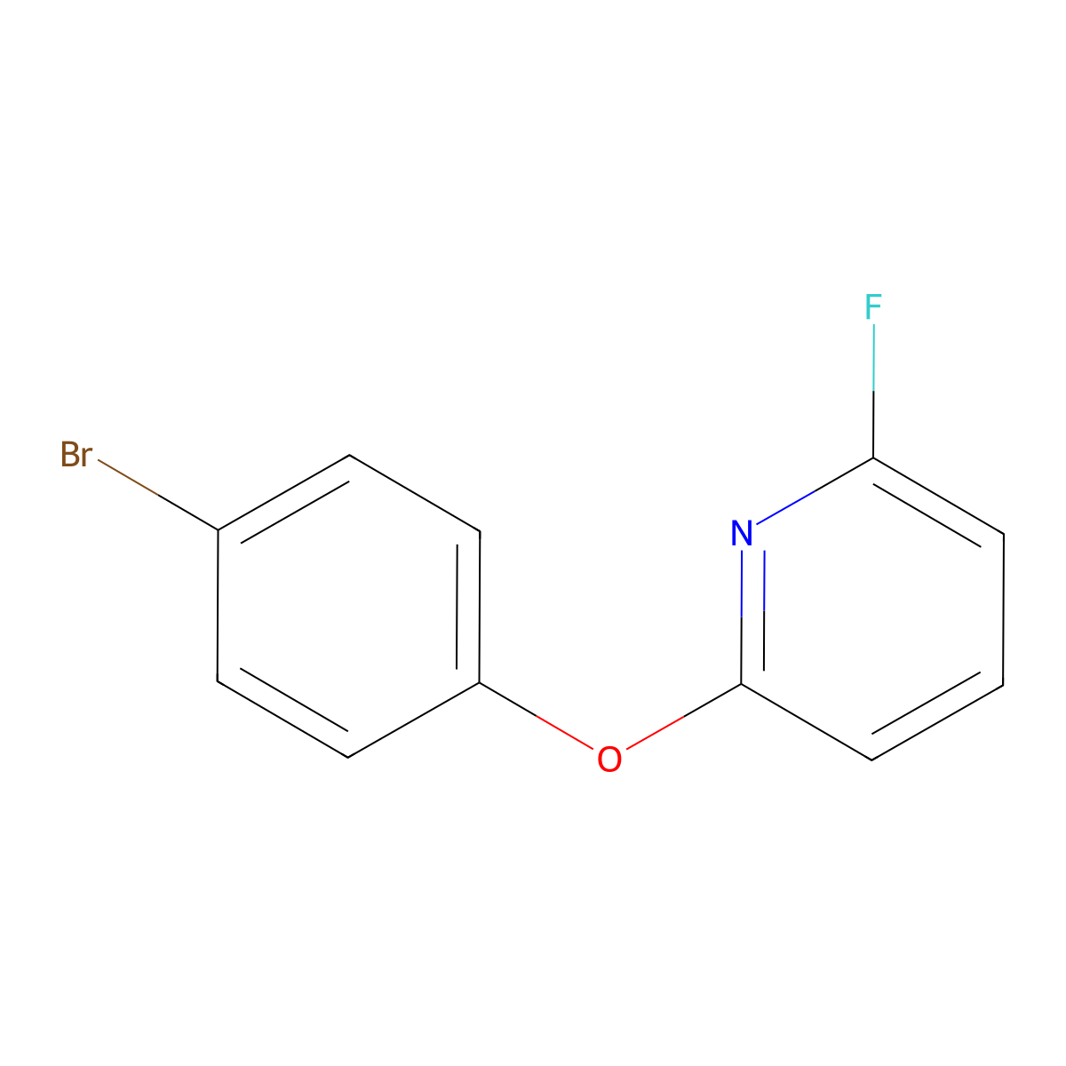 2-(4-Bromophenoxy)-6-fluoropyridine molecular structure, CAS 1250371-68-6