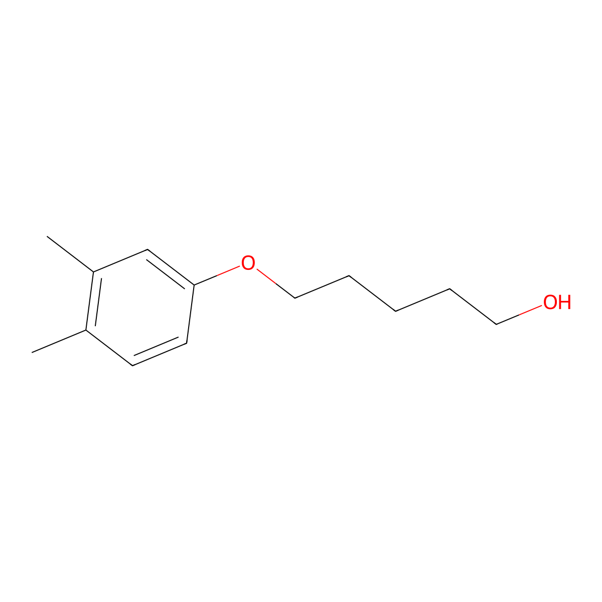 5-(3,4-Dimethylphenoxy)pentan-1-ol molecular structure, CAS 1250379-98-6