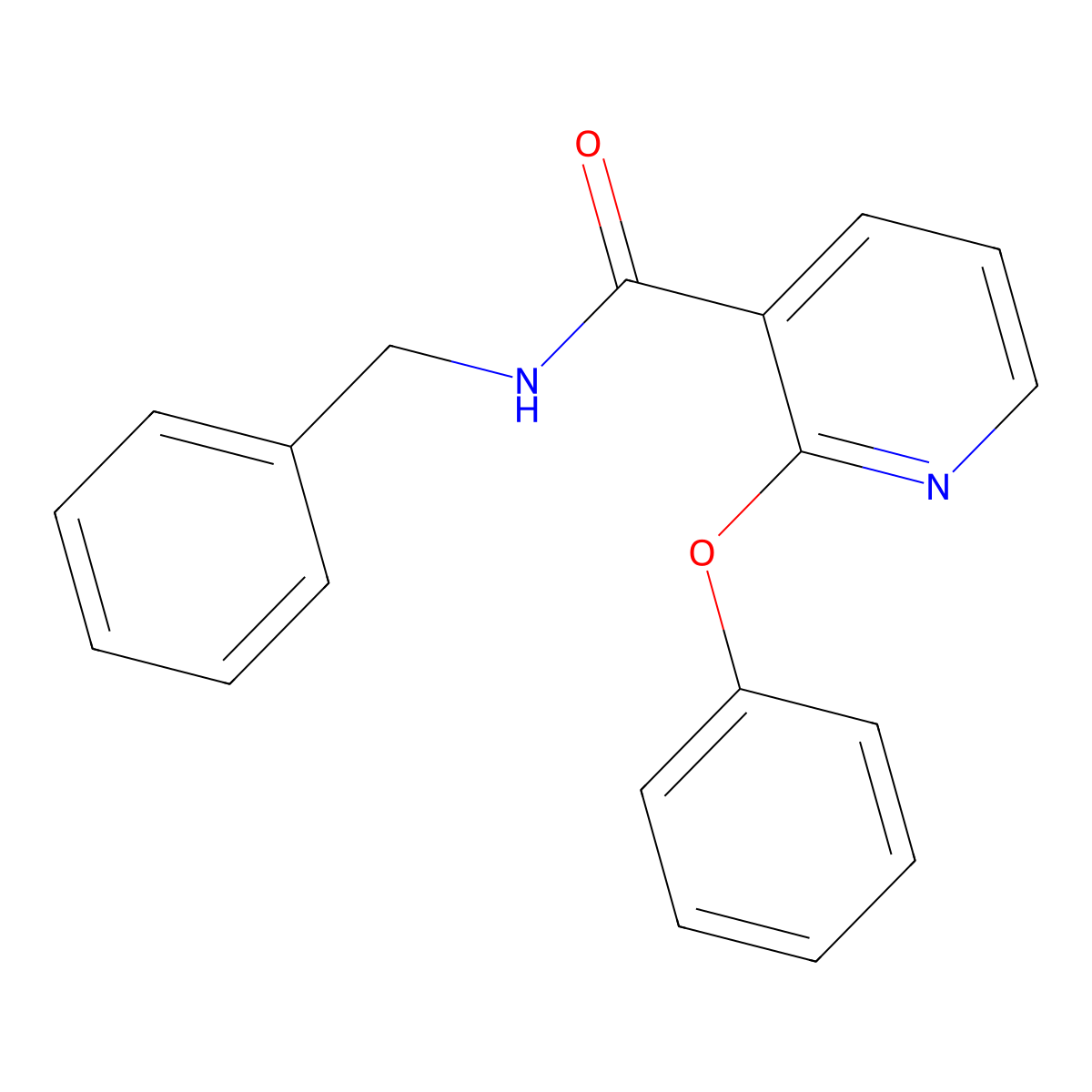 N-Benzyl-2-phenoxy-nicotinamide molecular structure, CAS 125038-44-0