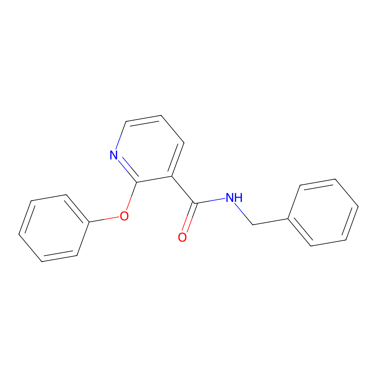 N-Benzyl-2-phenoxy-nicotinamide molecular structure, CAS 125038-44-0