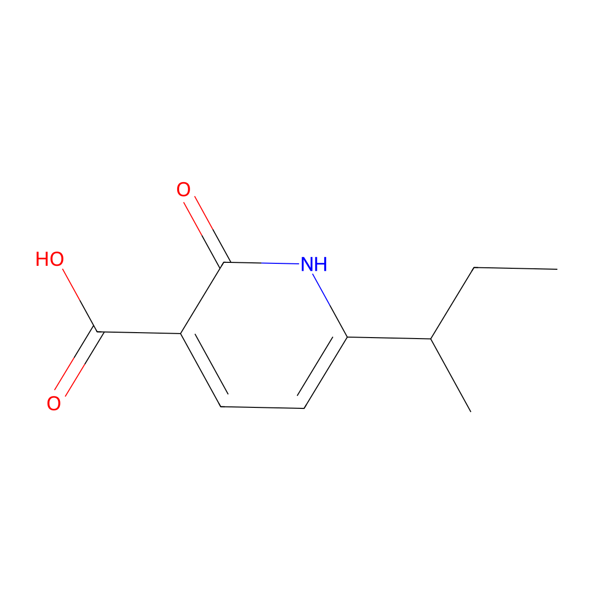 6-(Butan-2-yl)-2-oxo-1,2-dihydropyridine-3-carboxylic acid molecular structure, CAS 1250380-97-2