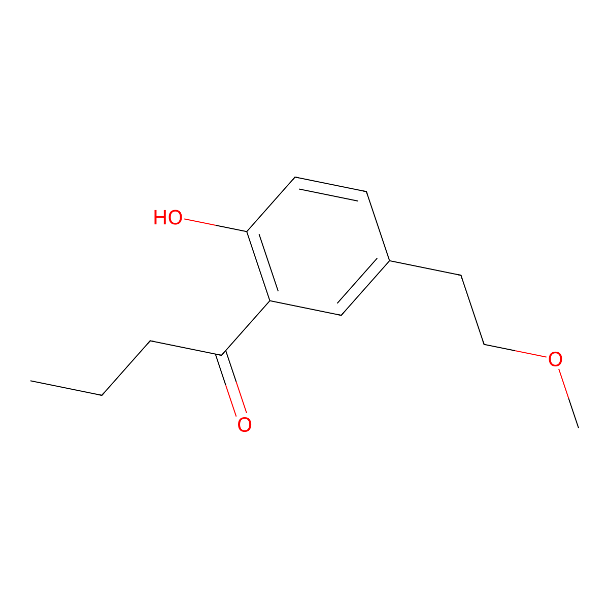 1-(2-Hydroxy-5-(2-methoxyethyl)phenyl)butan-1-one molecular structure, CAS 1250382-50-3