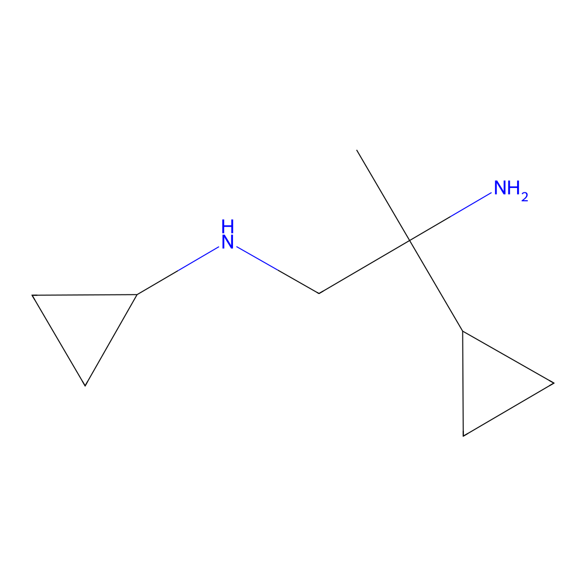 N-(2-amino-2-cyclopropylpropyl)cyclopropanamine molecular structure, CAS 1250383-02-8