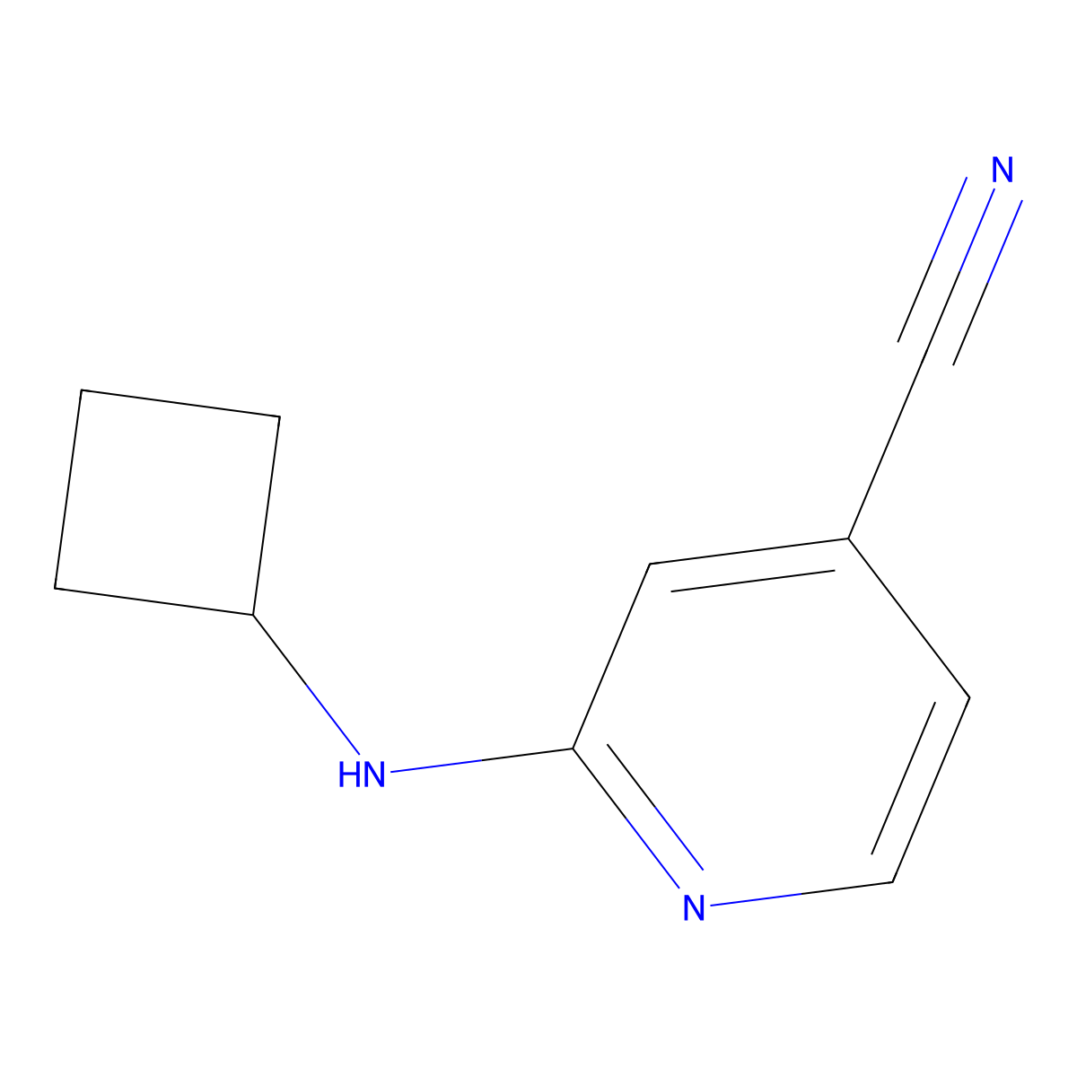 2-(Cyclobutylamino)isonicotinonitrile molecular structure, CAS 1250384-31-6