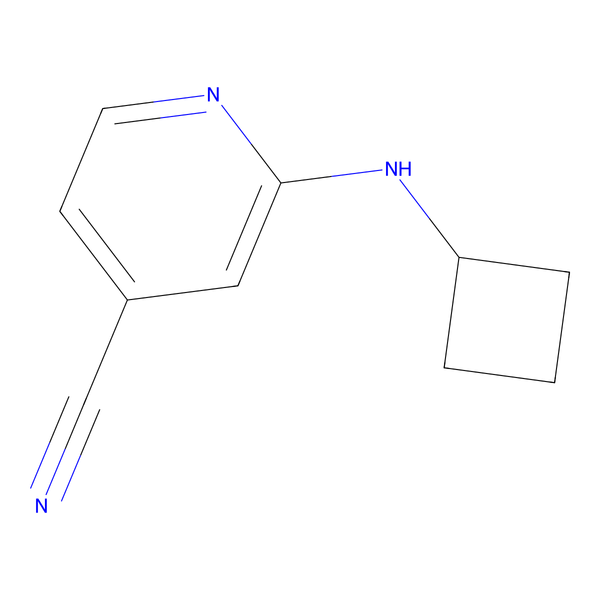 2-(Cyclobutylamino)isonicotinonitrile molecular structure, CAS 1250384-31-6