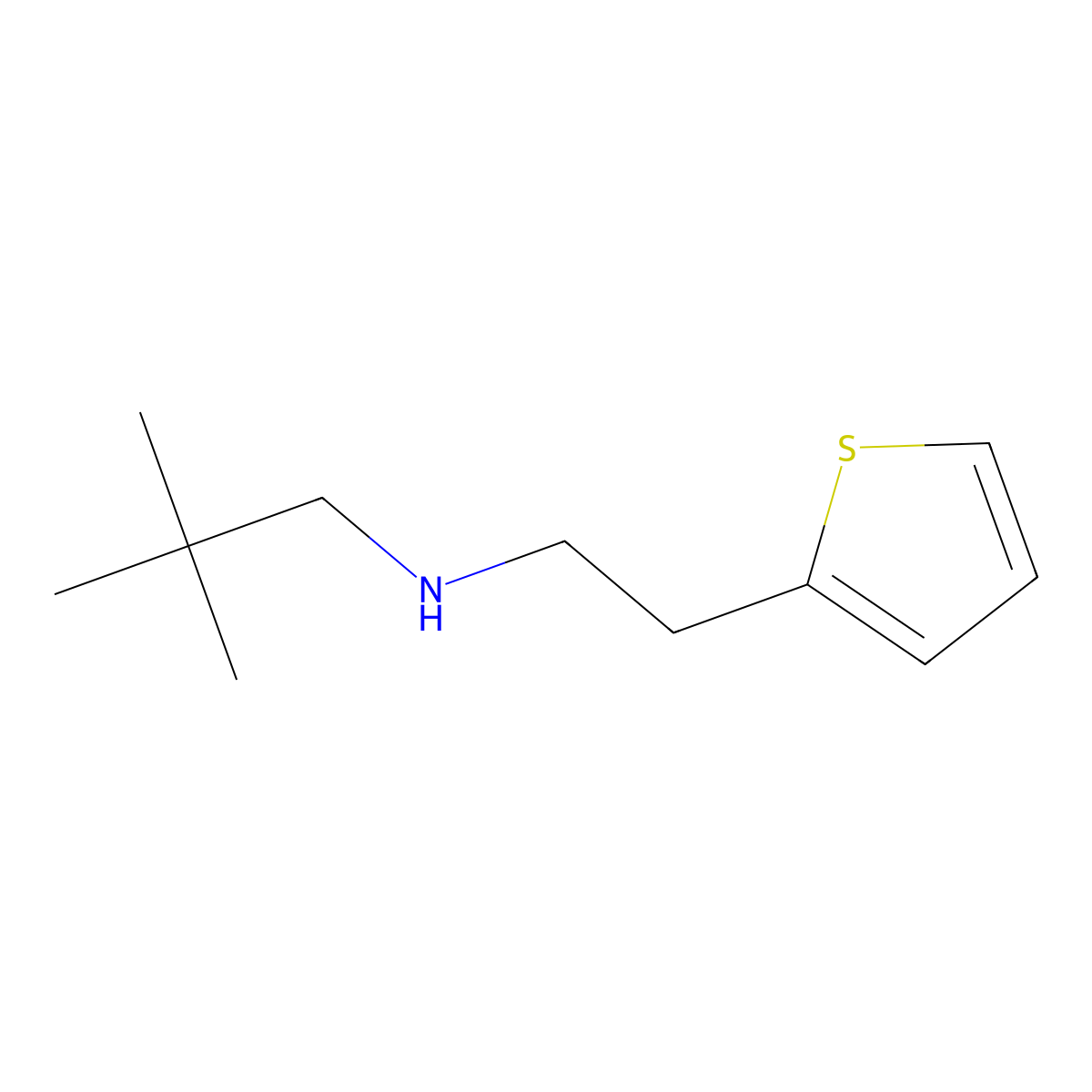 (2,2-Dimethylpropyl)[2-(thiophen-2-yl)ethyl]amine molecular structure, CAS 1250384-95-2