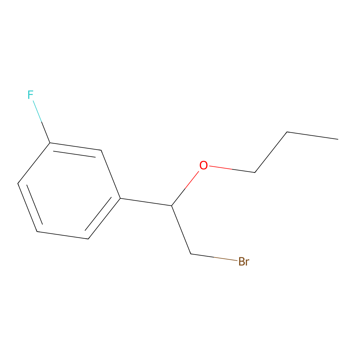 1-(2-Bromo-1-propoxyethyl)-3-fluorobenzene molecular structure, CAS 1250385-88-6